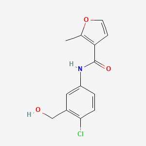 molecular formula C13H12ClNO3 B8418315 N-(4-chloro-3-hydroxymethylphenyl)-2-methyl-3-furancarboxamide 