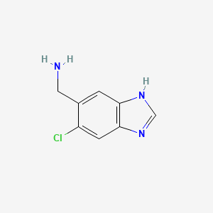 molecular formula C8H8ClN3 B8418399 (6-chloro-1H-benzo[d]imidazol-5-yl)methanamine 
