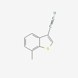 molecular formula C11H8S B8418424 3-Ethynyl-7-methylbenzo[b]thiophene 