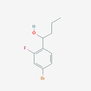 molecular formula C10H12BrFO B8418453 1-(4-Bromo-2-fluorophenyl)butan-1-ol 