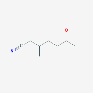 molecular formula C8H13NO B8418476 1-Cyano-2-Methyl-5-Ketohexane 