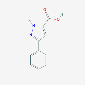 molecular formula C11H10N2O2 B084185 1-甲基-3-苯基-1H-吡唑-5-甲酸 CAS No. 10250-64-3