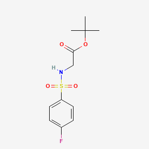 molecular formula C12H16FNO4S B8418502 N-(4-Fluorophenylsulfonyl)glycine tert-butyl ester 