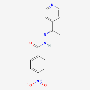 molecular formula C14H12N4O3 B8418548 4-Nitrobenzoic acid [1-(4-pyridinyl)ethylidene]hydrazide 