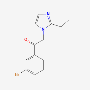 molecular formula C13H13BrN2O B8418551 1-(3-Bromophenyl)-2-(2-ethylimidazol-1-yl)ethanone 