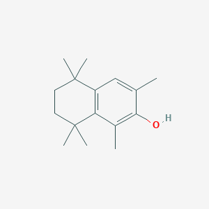 molecular formula C16H24O B8418562 1,3,5,5,8,8-Hexamethyl-5,6,7,8-tetrahydronaphthalen-2-ol 