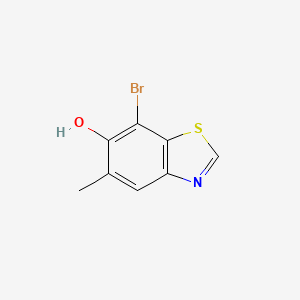 molecular formula C8H6BrNOS B8418568 7-Bromo-5-methylbenzo[d]thiazol-6-ol 