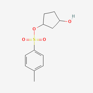 molecular formula C12H16O4S B8418598 3-(4-Methyl-phenylsulphonyloxy)-cyclopentanol 