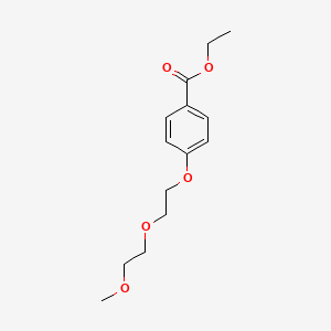 molecular formula C14H20O5 B8418627 Ethyl 4-[2-(2-methoxyethoxy)ethoxy]benzoate 