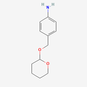 molecular formula C12H17NO2 B8418632 4-(2-Tetrahydropyranyloxymethyl)aniline 