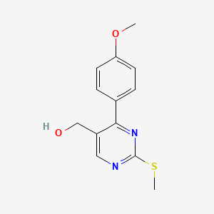 [4-(4-Methoxyphenyl)-2-(methylsulfanyl)pyrimidin-5-yl]methanol