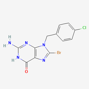 8-Bromo-9-[(4-chlorophenyl)methyl]guanine