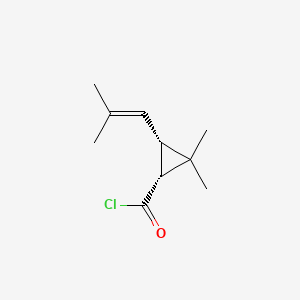 molecular formula C10H15ClO B8418704 (1R-cis)-2,2-Dimethyl-3-(2-methylprop-1-enyl)cyclopropanecarbonyl chloride CAS No. 53955-46-7