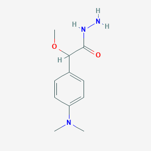 molecular formula C11H17N3O2 B8418709 2-(4-(Dimethylamino)phenyl)-2-methoxyacetohydrazide 