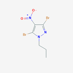 molecular formula C6H7Br2N3O2 B8418738 3,5-dibromo-1-propyl-4-nitro-1H-pyrazole 