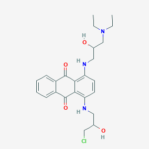 molecular formula C24H30ClN3O4 B8418783 1-(3-Diethylamino-2-hydroxypropylamino)-4-(3-chloro-2-hydroxypropylamino)-9, 10-anthracenedione 