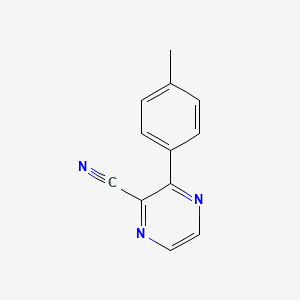 molecular formula C12H9N3 B8418793 3-p-Tolyl-pyrazine-2-carbonitrile 