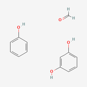 molecular formula C13H14O4 B8418816 Phenol, resorcin, formaldehyde resin CAS No. 25986-71-4