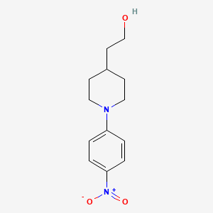 molecular formula C13H18N2O3 B8418827 2-[1-(4-Nitrophenyl)piperidin-4-yl]ethan-1-ol CAS No. 165606-80-4