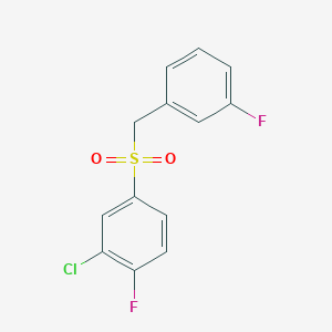 molecular formula C13H9ClF2O2S B8418852 2-Chloro-1-fluoro-4-[(3-fluorobenzyl)sulfonyl]benzene 