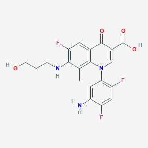 1-(5-Amino-2,4-difluoro-phenyl)-6-fluoro-7-(3-hydroxypropylamino)-8-methyl-4-oxo-quinoline-3-carboxylic acid