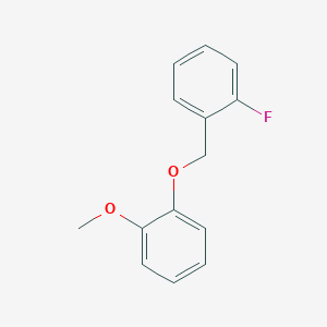 molecular formula C14H13FO2 B8418933 1-Fluoro-2-({[2-(methyloxy)phenyl]oxy}methyl)benzene 