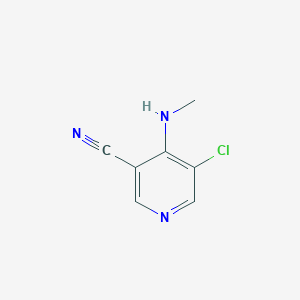 molecular formula C7H6ClN3 B8418952 5-Chloro-4-methylamino-nicotinonitrile 