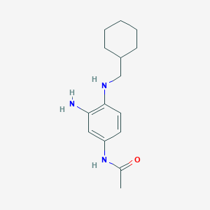 molecular formula C15H23N3O B8418959 N-{3-amino-4-[(cyclohexylmethyl)amino]phenyl}acetamide 