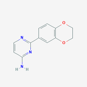 molecular formula C12H11N3O2 B8418961 2-(2,3-Dihydro-benzo[1,4]dioxin-6-yl)-pyrimidin-4-ylamine 