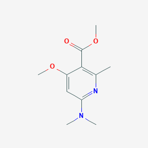 molecular formula C11H16N2O3 B8419005 Methyl 6-(Dimethylamino)-4-methoxy-2-methylnicotinate 