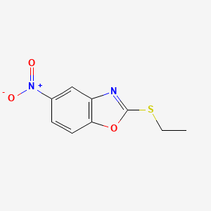molecular formula C9H8N2O3S B8419012 2-Ethylsulfanyl-5-nitrobenzooxazole 
