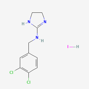 molecular formula C10H12Cl2IN3 B8419022 N-(3,4-dichlorobenzyl)-4,5-dihydro-1H-imidazol-2-amine hydroiodide 