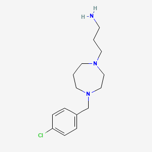 molecular formula C15H24ClN3 B8419034 1-(3-Aminopropyl)-4-(4-chlorobenzyl)homopiperazine 