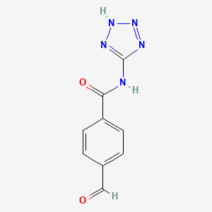 molecular formula C9H7N5O2 B8419040 4-formyl-N-(2H-tetrazol-5-yl)benzamide 