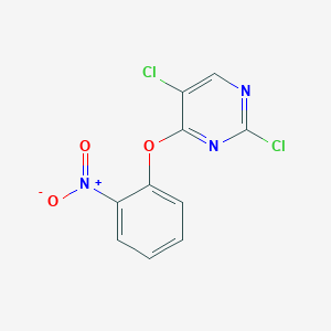 molecular formula C10H5Cl2N3O3 B8419052 2,5-Dichloro-4-(2-nitrophenoxy)pyrimidine 