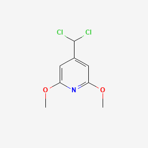 molecular formula C8H9Cl2NO2 B8419076 2,6-Dimethoxy-4-(dichloromethyl)pyridine 