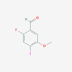 molecular formula C8H6FIO2 B8419084 2-Fluoro-4-iodo-5-methoxybenzaldehyde 
