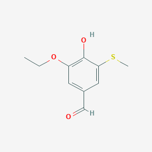 3-Ethoxy-4-hydroxy-5-(methylthio)benzaldehyde