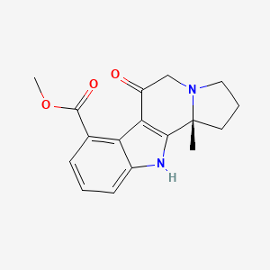 molecular formula C17H18N2O3 B8419189 Methyl (R)-11b-methyl-6-oxo-2,3,5,6,11,11b-hexahydro-1H-indolizino[8,7-b]indole-7-carboxylate 