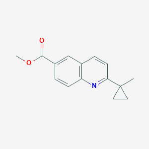molecular formula C15H15NO2 B8419208 Methyl 2-(1-methylcyclopropyl)quinoline-6-carboxylate 