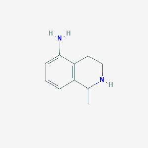 molecular formula C10H14N2 B8419236 5-Amino-1-methyl-1,2,3,4-tetrahydroisoquinoline 