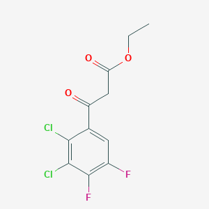 molecular formula C11H8Cl2F2O3 B8419275 Ethyl 2-(2,3-dichloro-4,5-difluorobenzoyl)acetate 