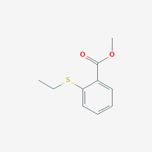 molecular formula C10H12O2S B8419281 2-Ethylsulfanyl-benzoic acid methyl ester 