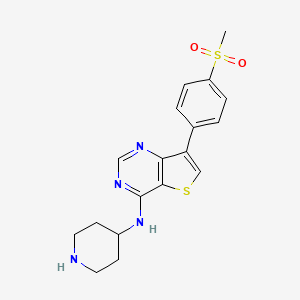 7-(4-methanesulfonyl-phenyl)-N-(piperidin-4-yl)thieno[3,2-d]pyrimidin-4-amine