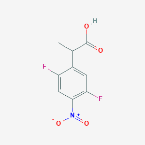 molecular formula C9H7F2NO4 B8419346 2-(2,5-Difluoro-4-nitrophenyl)propanoic acid 