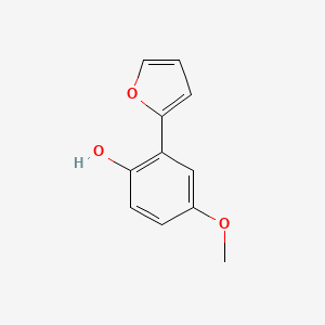 molecular formula C11H10O3 B8419369 2-(Furan-2-yl)-4-methoxyphenol 