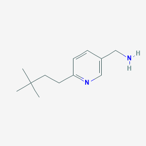 molecular formula C12H20N2 B8419387 3-Aminomethyl-6-(3,3-dimethyl-butyl)-pyridine 