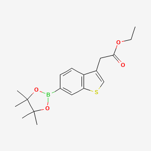 [6-(4,4,5,5-Tetramethyl-[1,3,2]dioxaborolan-2-yl)-benzo[b]thiophen-3-yl]-acetic acid ethyl ester