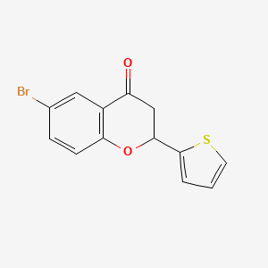 6-Bromo-2-(thiophen-2-YL)chroman-4-one