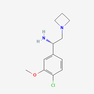 (S)-2-(Azetidin-1-yl)-1-(4-chloro-3-methoxyphenyl)ethanamine